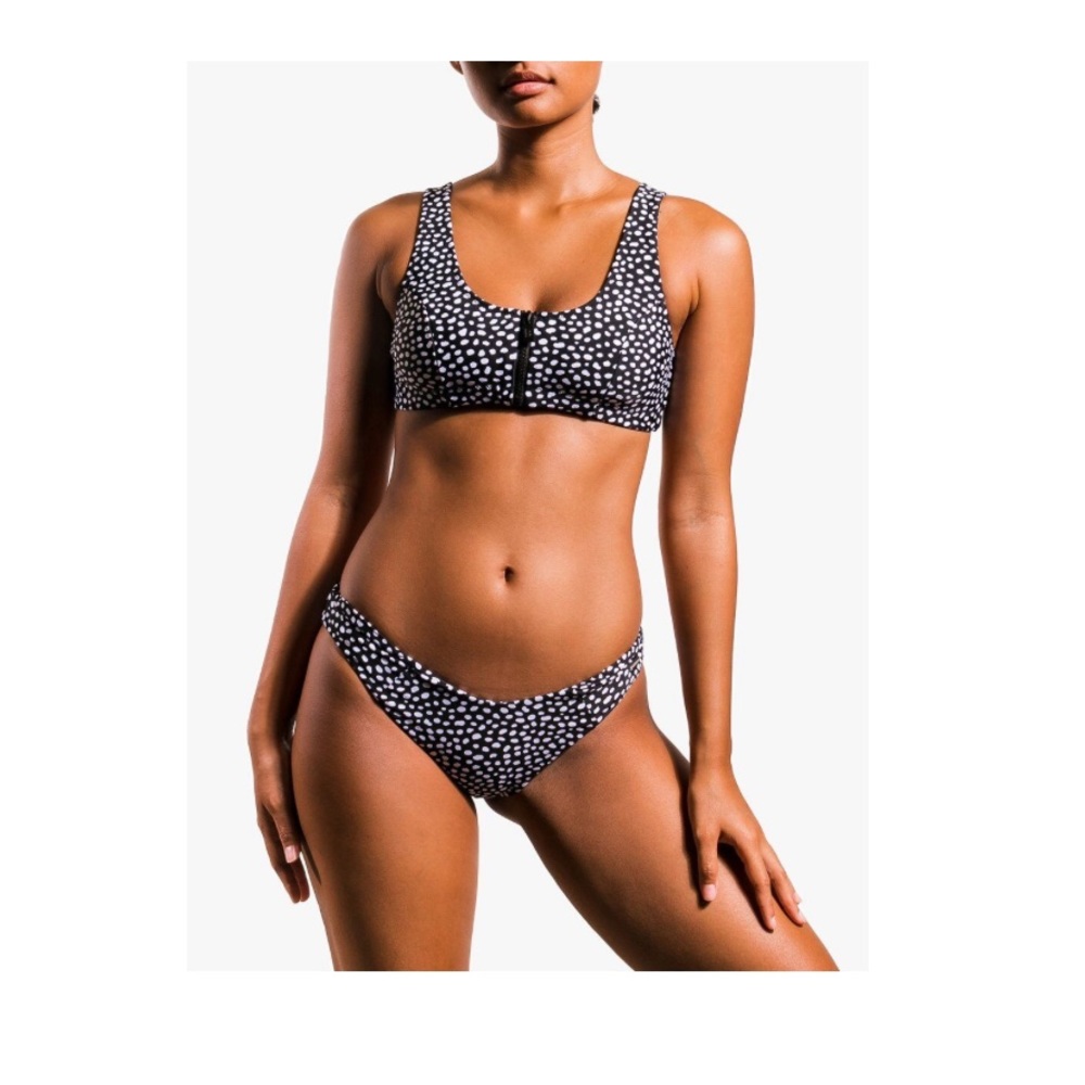 BLACKBOUGH Maui Swimsuit Black Polka Dot